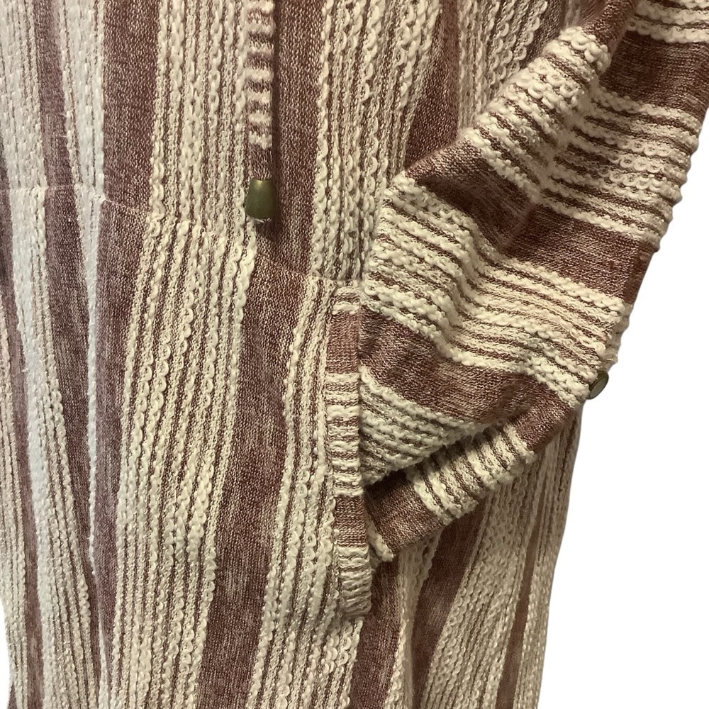SIMPLY NOELLE PURPLE & WHITE STRIPED LONG SLEEVE HOODED SWEATER Size L/XL - Picture 8 of 15